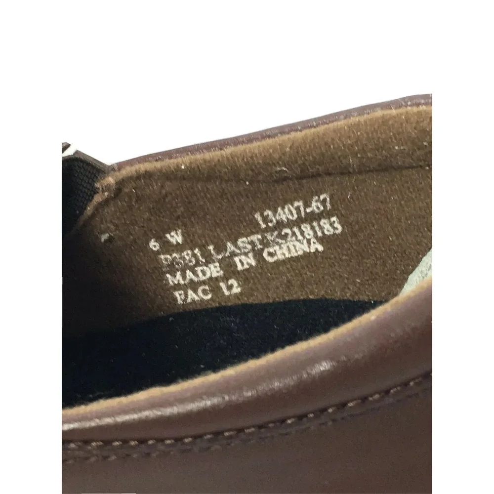 Drew Comfort Slip On Flat Shoes Jessie‎ Chestnut Brown Calf Leather Womens 6 W